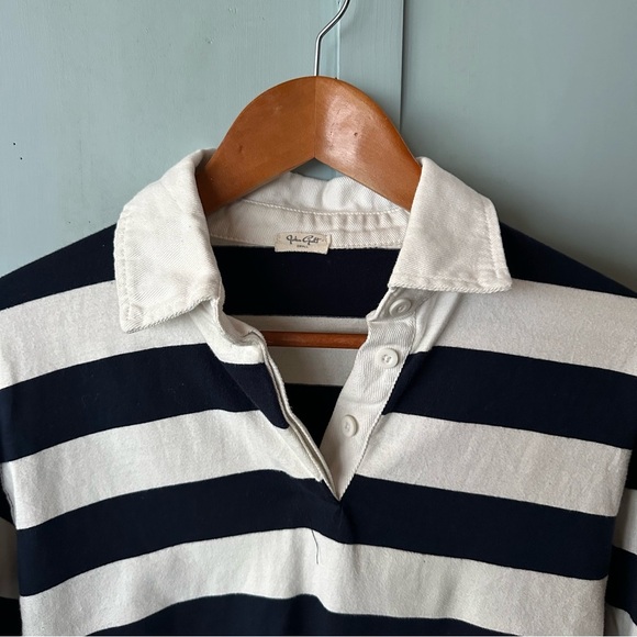 Brandy Melville John Galt Navy and White Striped Polo - Picture 4 of 6